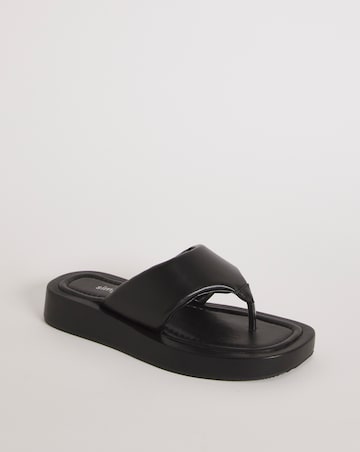 Shalia Volume Toe Post Flat Sandals Wide Fit Simply Comfort