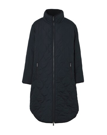 Dark Navy Reversible Borg Quilted Coat