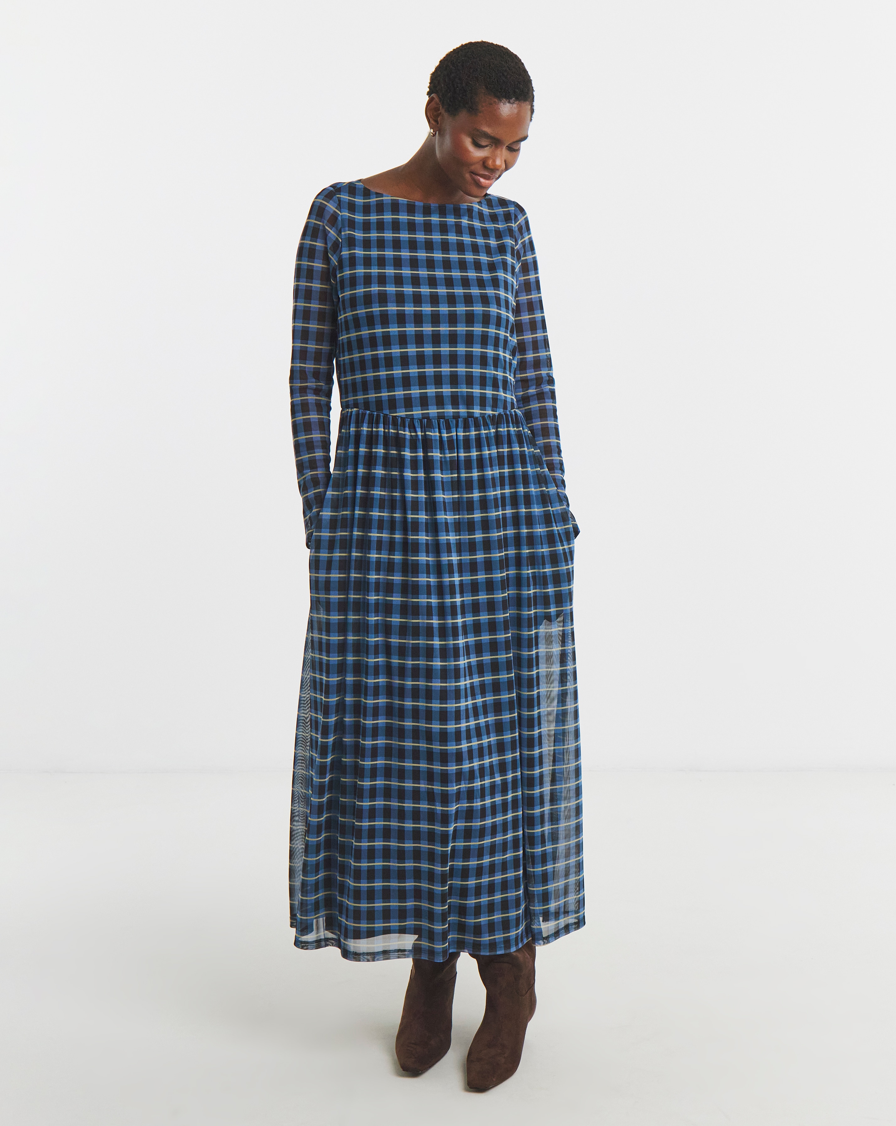 Cosy Yarn Charcoal Cable Knitted Jumper Dress | JD Williams
