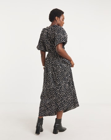 Pure Cotton Puff Sleeve Maxi Dress