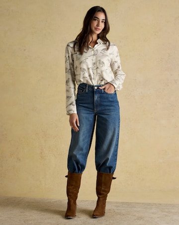 Joules Elvina Bird Print Shirt