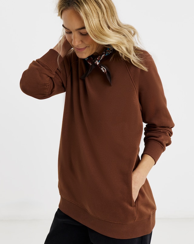 Chocolate Pocket Side Sweatshirt