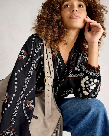 White Stuff Aurora Embroidered Top