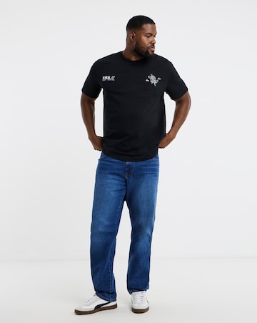 Jack & Jones Koi Pond Back Graphic T-Shirt - Black