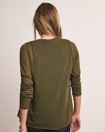Anthology Olive Sheer Cardigan