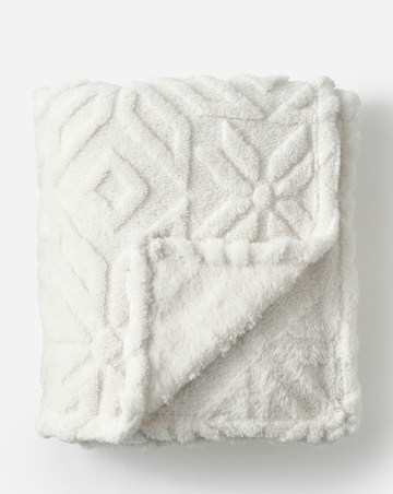Fleece Snowflake Throw