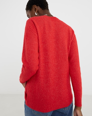 Cosy Yarn Red Crew Neck Jumper