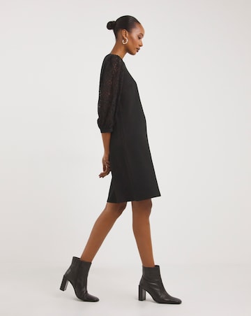 Lace Sleeve Swing Dress