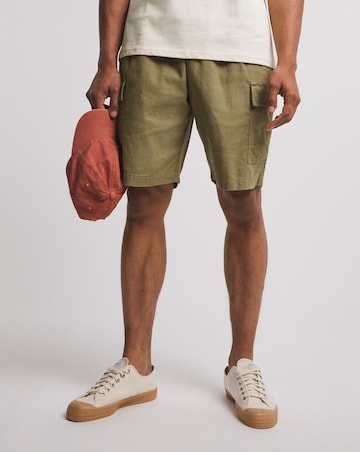 Linen Mix Elasticated Cargo Short