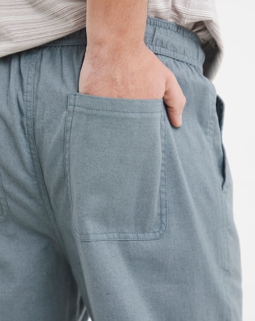 Linen Blend Tapered Elasticated Waist Trouser