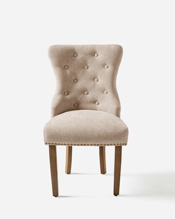 Margot Wooden Dining Table with 4 Studded Mabel Chairs