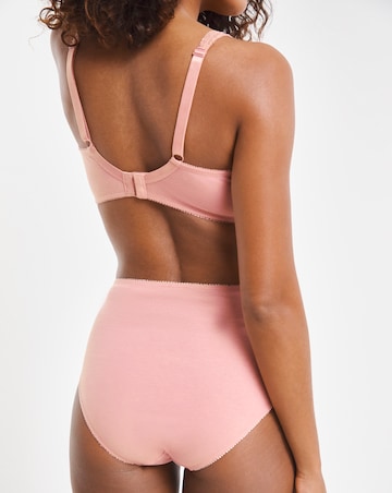 Pretty Secrets (2 Pack) Cotton Lace Full Fit Brief Knickers Pink Multi