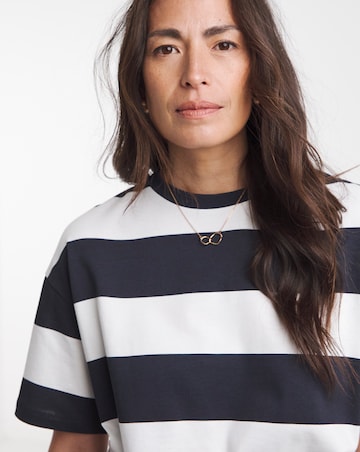 Pure Cotton Short Sleeve Wide Stripe T-Shirt