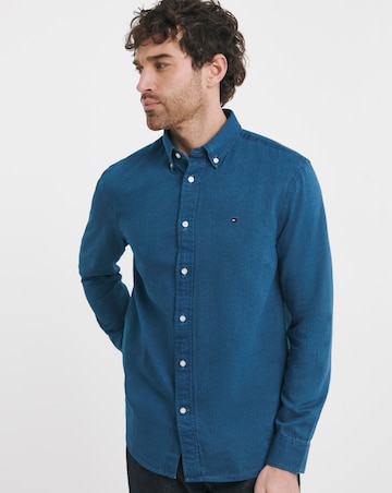 Tommy Hilfiger Long Sleeve Chambray Shirt - Light Blue