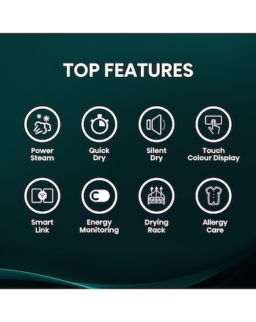 Hisense Power Steam 5i Series DH5I104BWAB WiFi-enabled 10kg Tumble Dryer - White