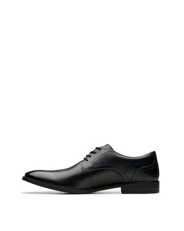 Clarks Brandon Lace Leather Shoe - Black