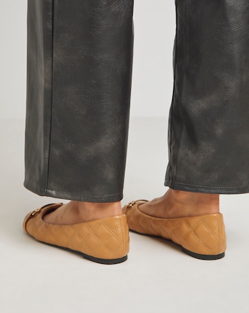 Indiyaya Toe Cap Snaffle Ballerina Shoes Wide E Fit