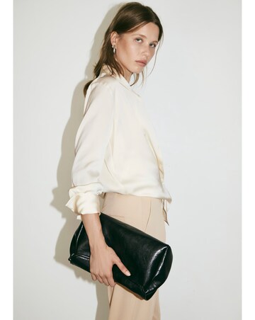 Mango Ideale Satin Cream Shirt