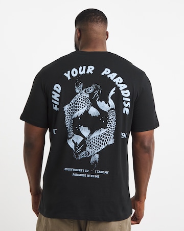 Jack & Jones Charge Back Graphic T-Shirt - Black