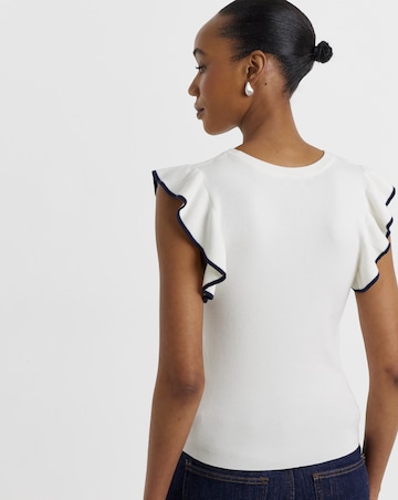 JdY Adele O-Neck Frill Top Knit