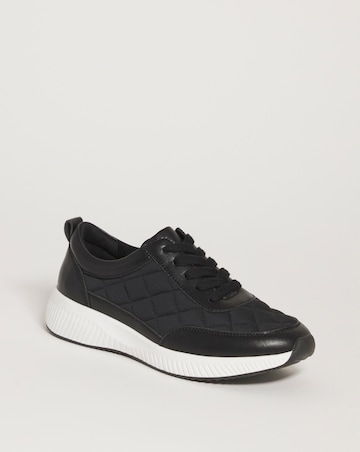 Quilted Lace Trainer - Wide Fit (E)