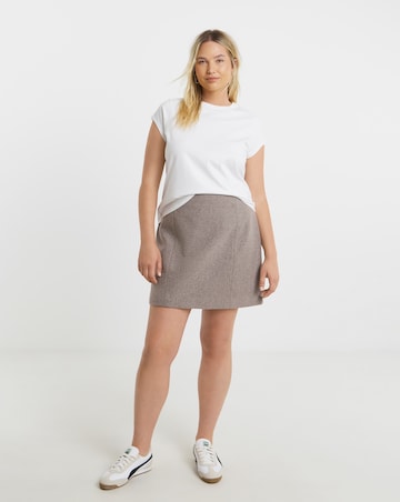 Simply Be Wool Look Mini Skirt