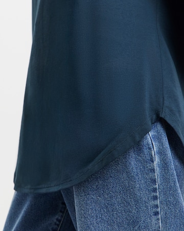 Longline Curved Hem 3/4 Sleeve