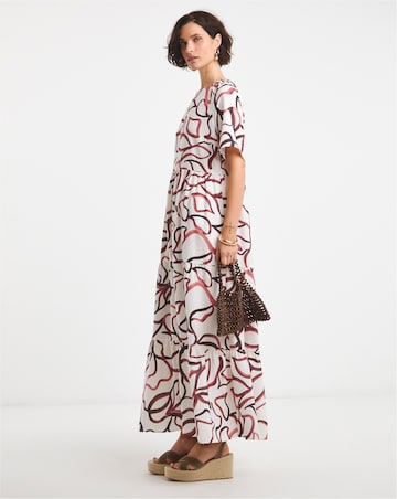 Short Sleeve Smock Maxi Dress