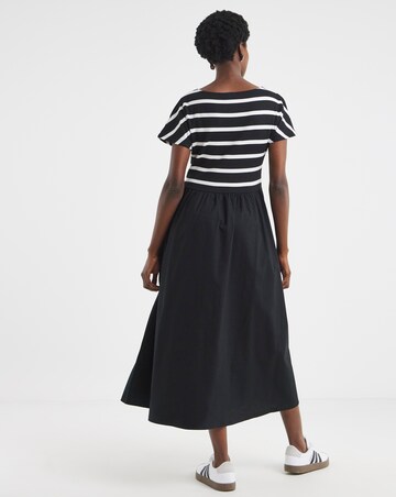 Pure Cotton 2 In 1 Stripe Poplin Dress