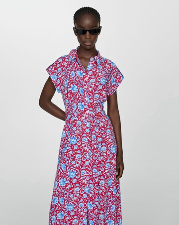 Mango Apple Floral Shirt Dress