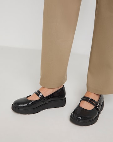 Chewy Low Wedge Mary Jane Shoe Wide E Fit