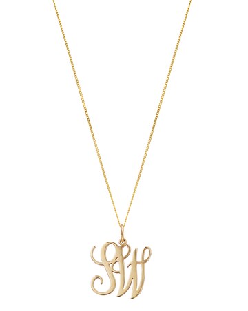 9 Carat Gold Double Initial Pendant