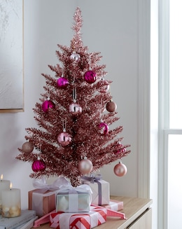 Pink 3ft Tinsel Christmas Tree