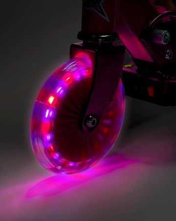 XOOTZ Wild Rider LED Scooter - Pink Leopard