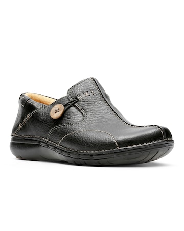 Clarks Un Loop Button Slip On Shoes Standard Fit