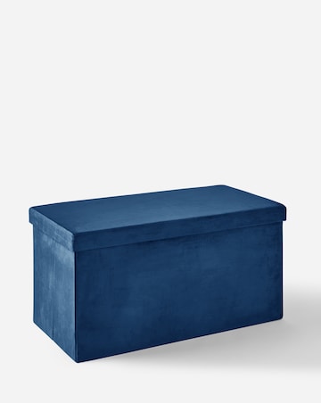 Velvet Foldable Storage Ottoman