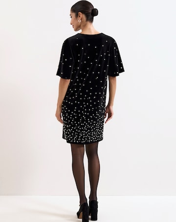 Phase Eight Pennie Velvet Pearl Tunic Dress