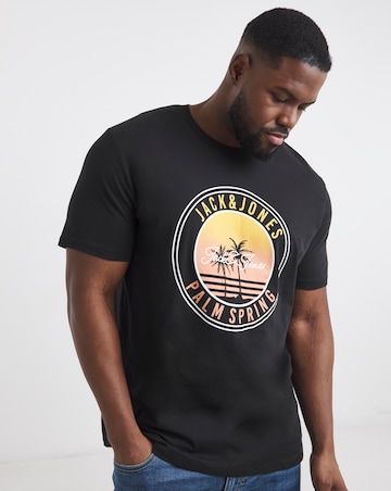 Jack & Jones Palm Graphic T-Shirt - Black