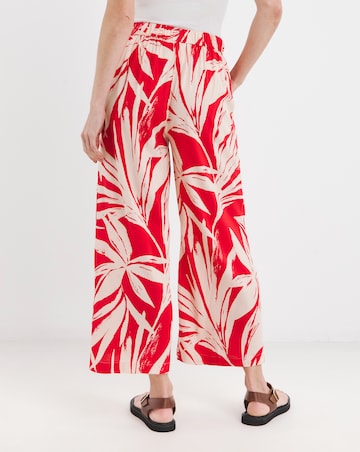Printed Cropped Wide Leg Culotte