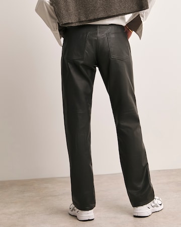 Anthology Black Leather Straight Leg Trouser