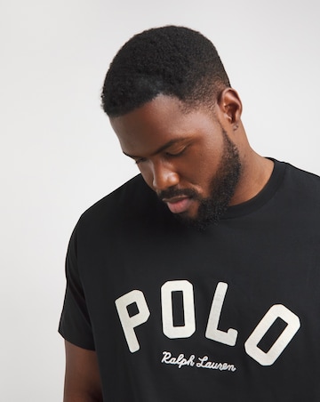 Polo Ralph Lauren Black Arched Varsity Logo T-Shirt