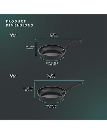 Swan Stealth 2 Piece Frying Pan Set 24/28 cm