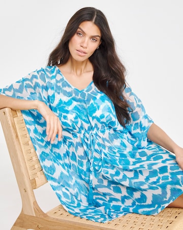 Ikat Print Beach Kaftan