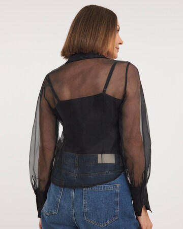 Whistles Penelope Silk Mix Organza Shirt