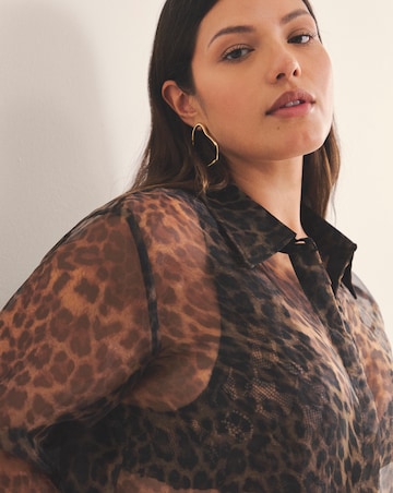 Simply Be Leopard Organza Shirt