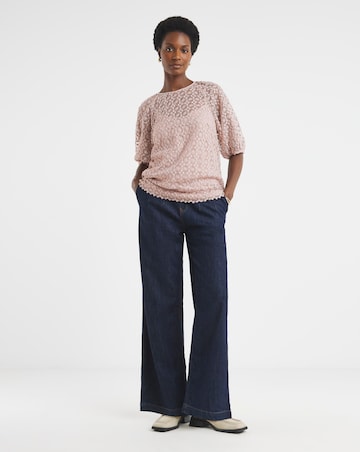 Puff Sleeve Lace Top