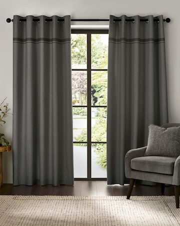 Catherine Lansfield Melville Eyelet Lined Curtains