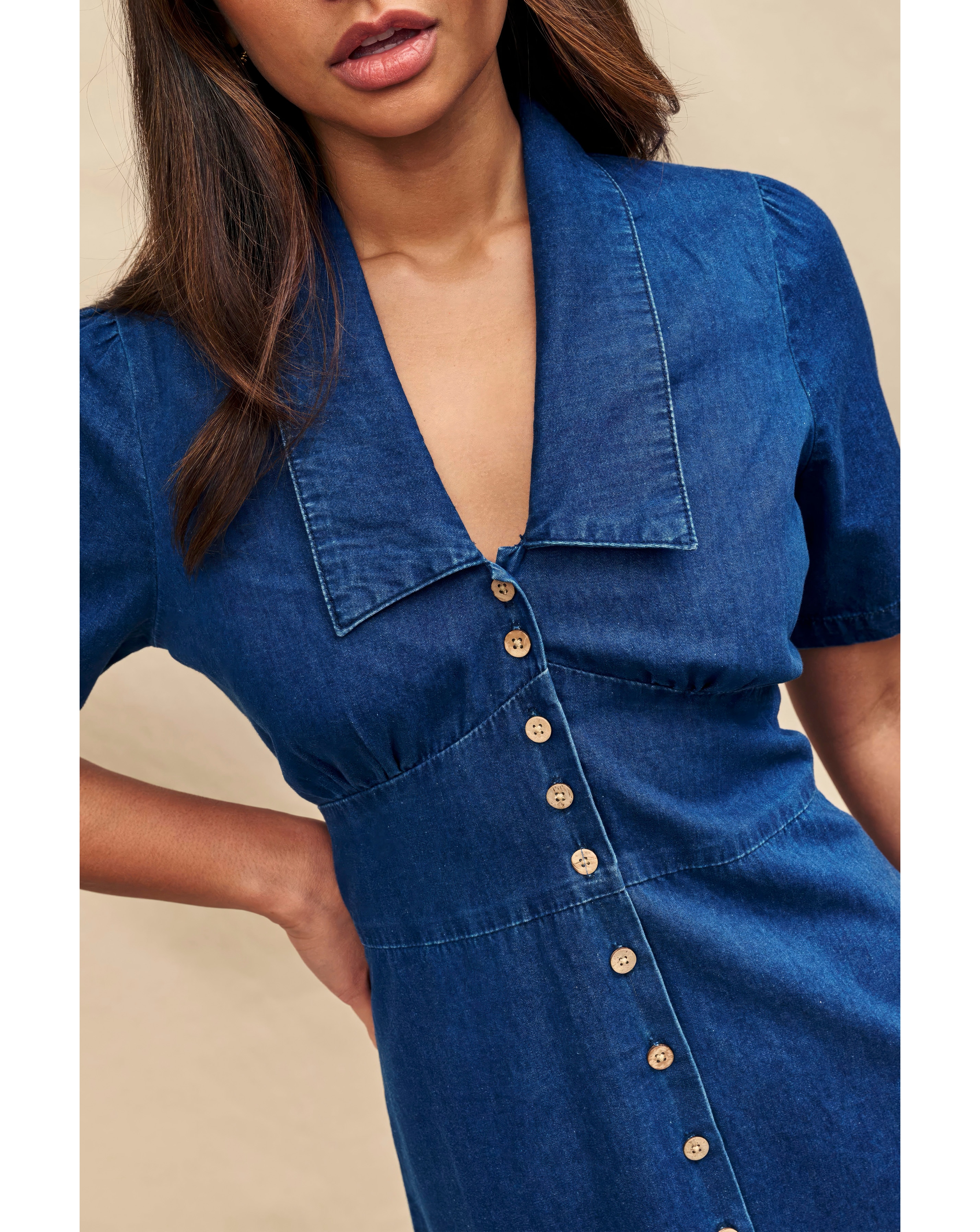 Nobody's Child Denim Daisy Midi Dress | JD Williams