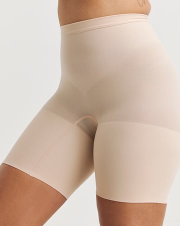 Spanx Everyday Seamless Medium Control Mid Thigh Short Soft Nude