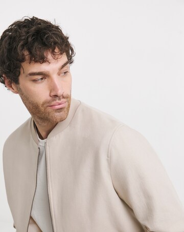 Tailored Linen Bomber